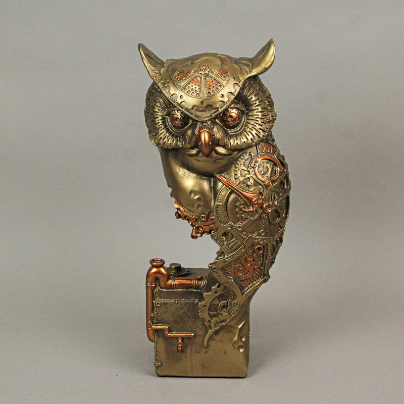 Figurine en résine Steampunk Owl