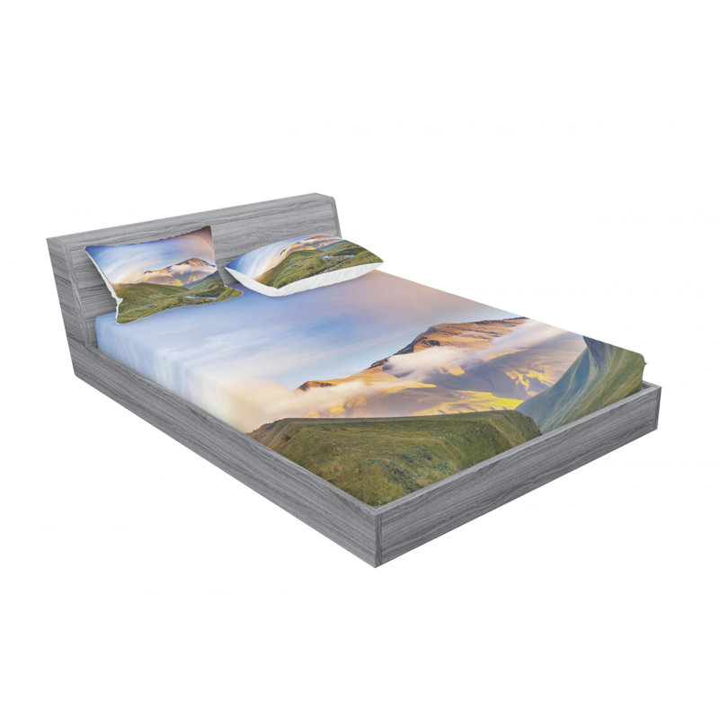 Microfiber Sheet Set, Queen Sheet Set with Fitted Sheet