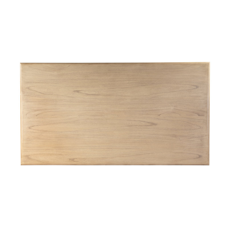 Soleil 74 in. W Rectangular Wood Panel Dining Table, Oak