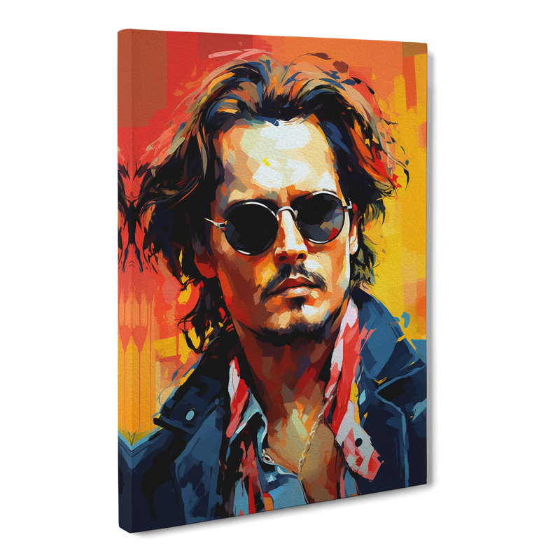 Johnny Depp Orphism Art - No Frame Print, 50cm H x 35cm W x 3cm D