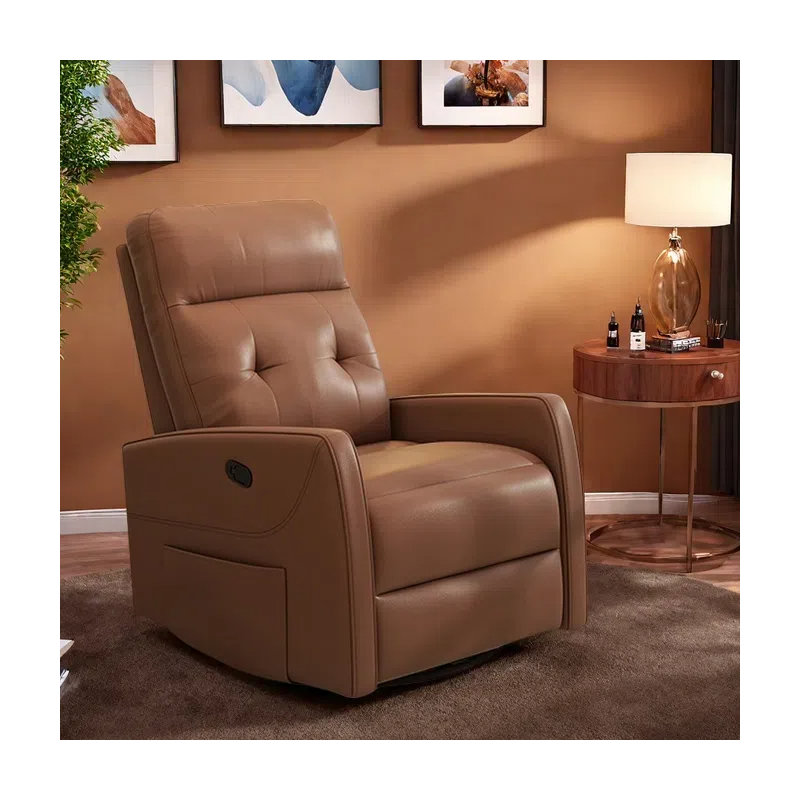 Simple fashion sofa rotary lazy home recliner, Brown