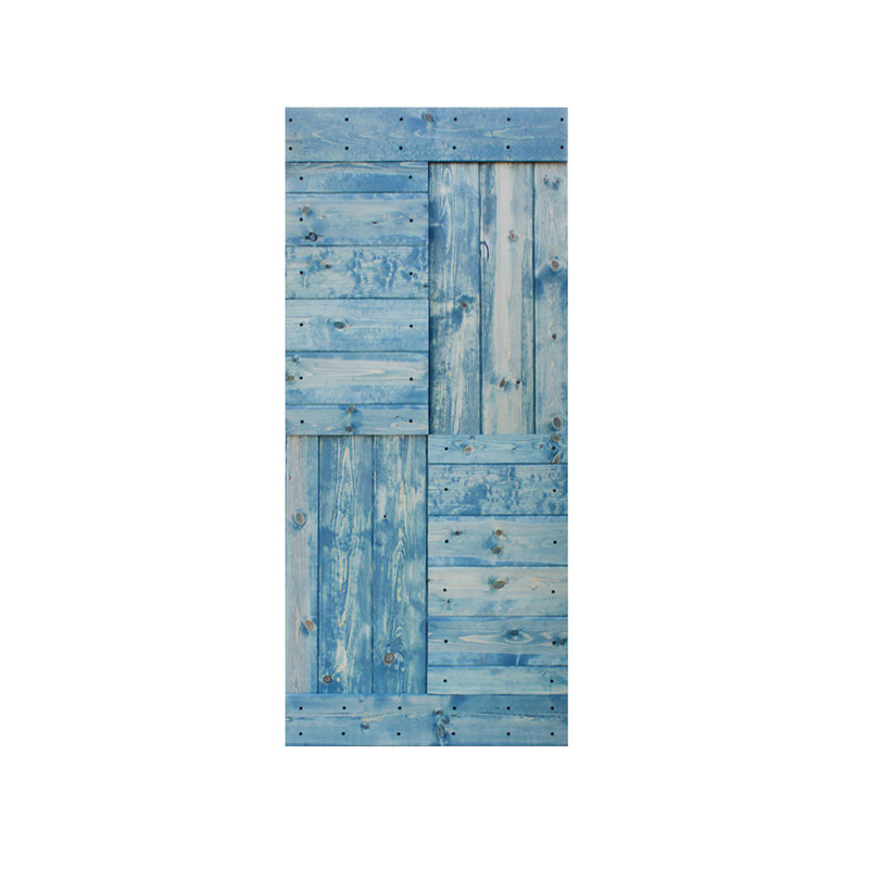 Porte de grange coulissante de style S brevetée sans quincaillerie d'installation (dalle de porte seulement) - Assemblage requis