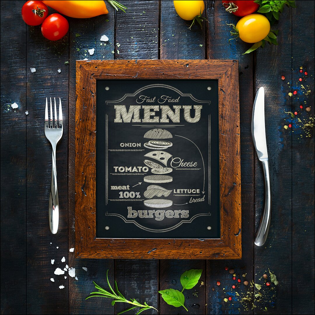 Glasbild Menu