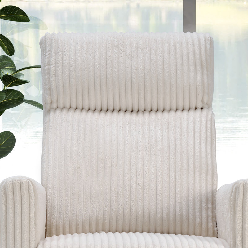 Fauteuil d'appoint rembourré de 26,77 po Mataya, Velours côtelé beige