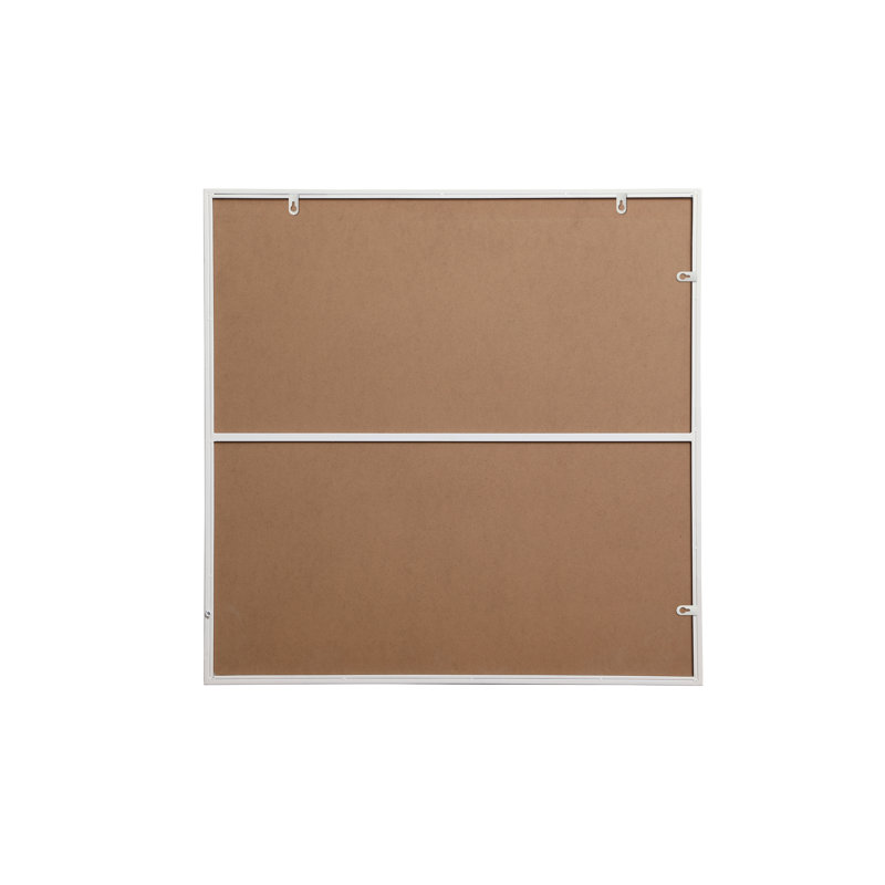 Sabine Metal Rectangle Wall Mirror, 36" x 36", White