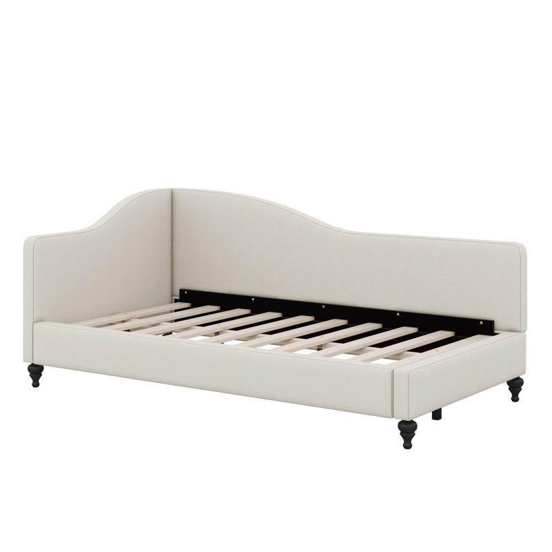 L-Shaped Linen Daybed, Beige, Twin