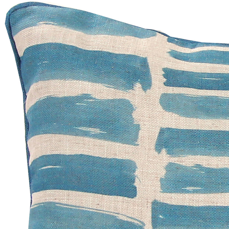 18" x 18" Indoor Throw Pillow, Blue Block