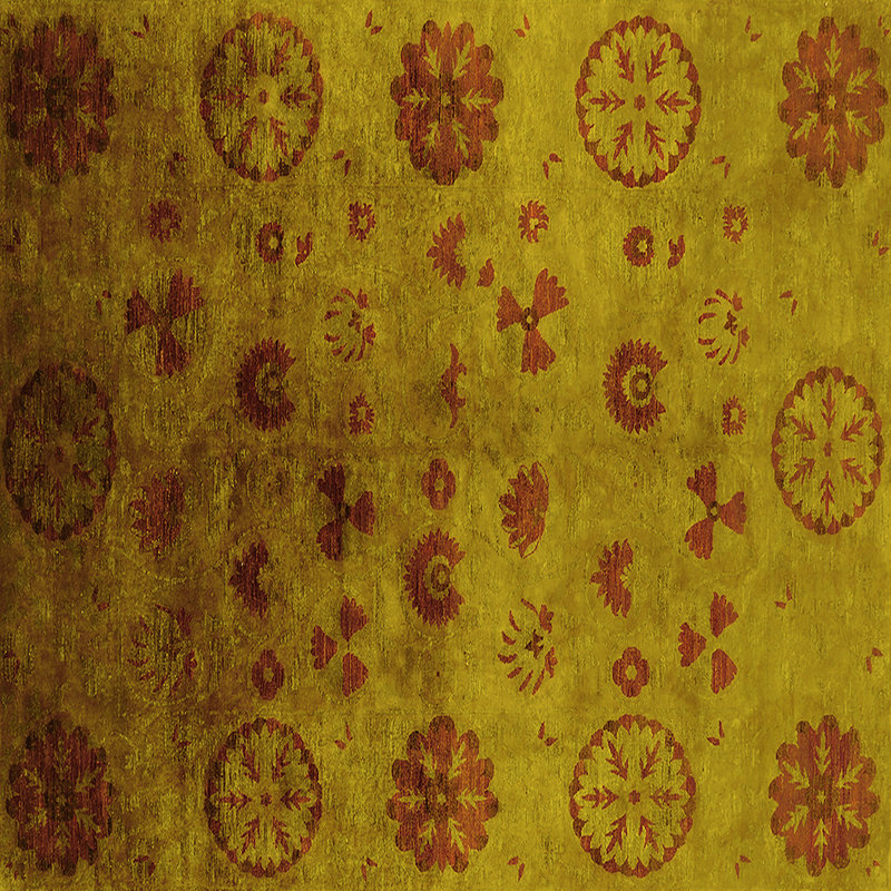 Tapis jaunes modernes Mid-Century 2651