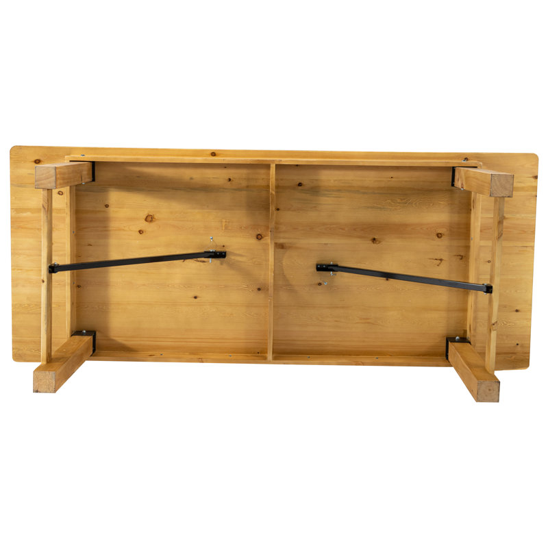 Table de salle à manger Dejon, Clair naturel, H 30 po x L 96 po x l 40 po