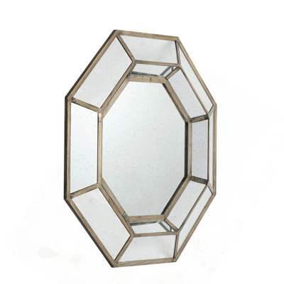 Oversized Silver Octagon Mirror