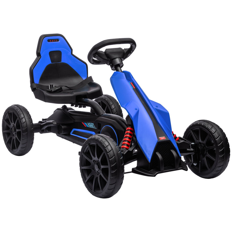 Blue Adjustable Pedal Go Kart with Handbrake