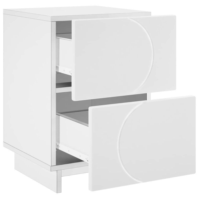33.5 cm W Bedside Table, White