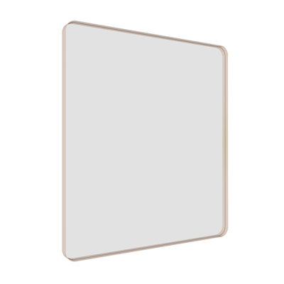 Lesamuel Filleted Corner Wall Mounted Bathroom and Vanity Mirror With Aluminum Frame