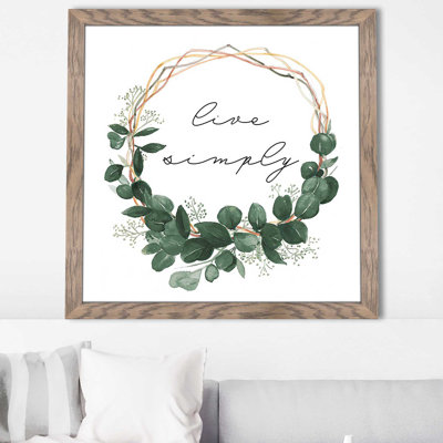 «Live Simply Wreath» par Patricia Pinto, reproduction