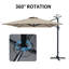 Parasol de patio en aluminium de 13 pi x l 9,7 pi avec table ronde, 2 chaises en osier de polyéthylène et coussin beige-1555973765