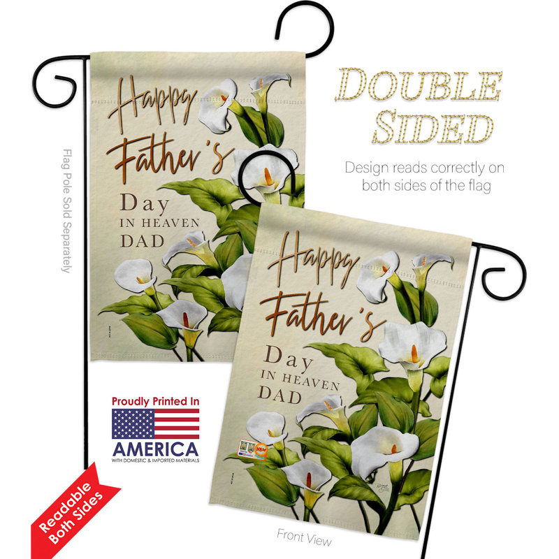 Double Sided 18.5'' H x 13'' W Polyester Father's Day Flag Set