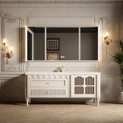 French retro style bathroom cabinet