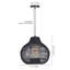 Luminaire suspendu en rotin noir pour salle à manger avec îlot de cuisine-430418152