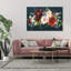 Automne floral bleu marine - Impression sur toile-58872932-58872937