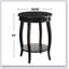 Table d'appoint ronde avec 1 tiroir et rangement ouvert, pour les petits espaces et les décorations élégantes-1590789333