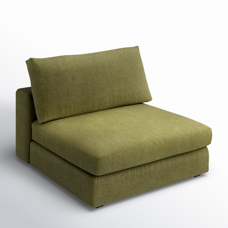 Chaise d'appoint rembourrée Ojai, Chenille verte