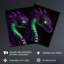 Dragon Head Neon Green Fantasy Concept Art Wall Art Print