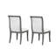 Ensemble de 2 chaises de salle à manger rembourrées Finish - Élégantes chaises d'appoint traditionnelles en tissu avec lignes courbes, structure en bois massif-1129490291