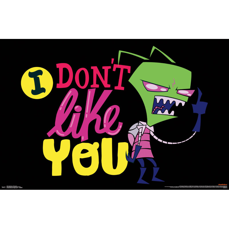 Impression sur papier invader zim-i not like you printing