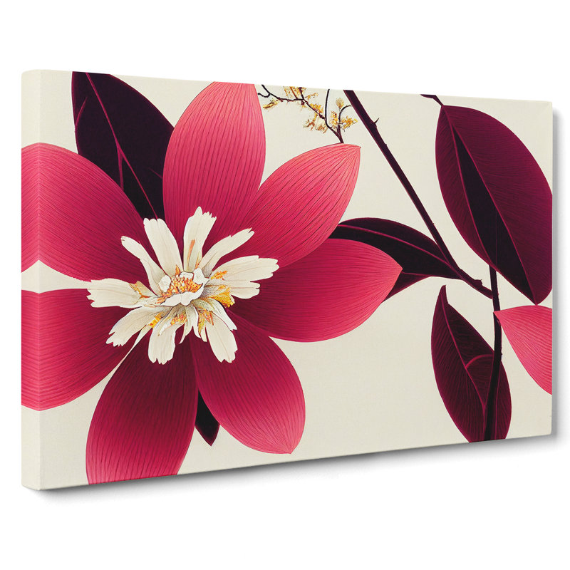 XXX-H1022-WF-10158X Wild Modern Flowers - Wrapped Canvas Print, 35cm H x 50cm W x 3cm D