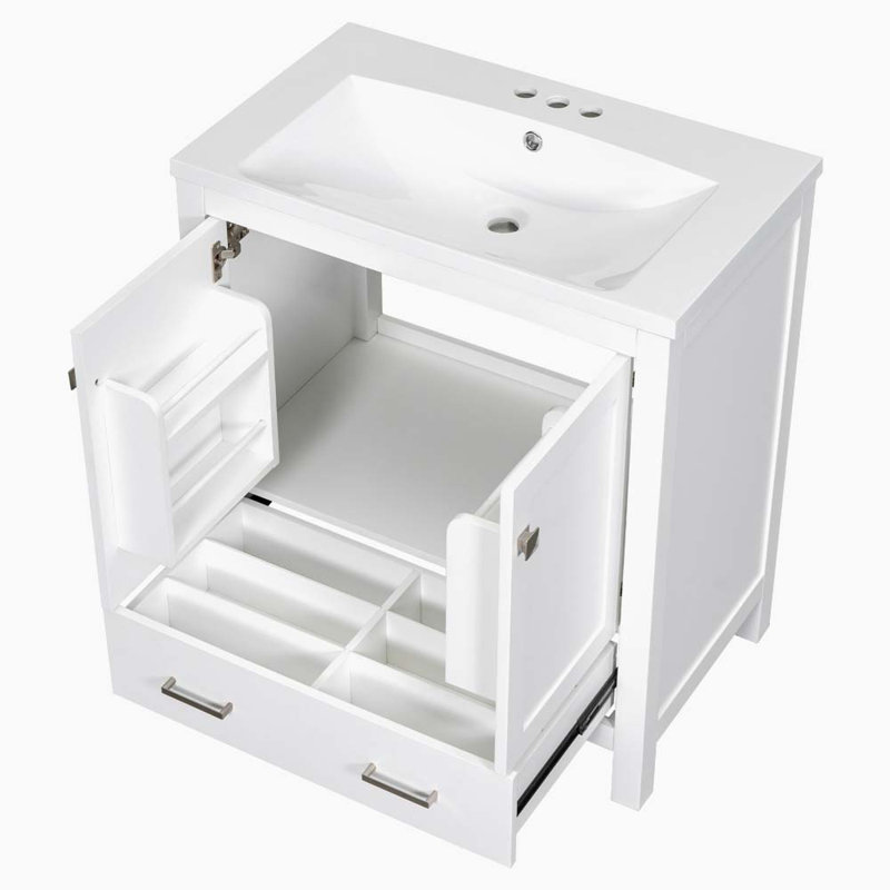 Ensemble de meuble-lavabo simple 30 po Artrell, Blanc