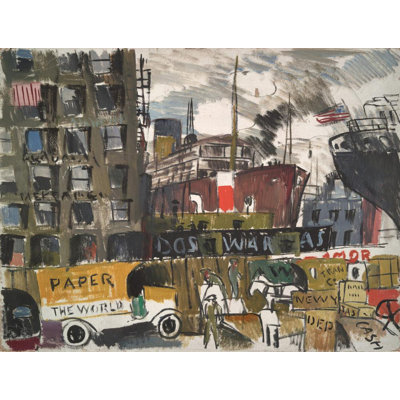 "New York Docks" by  Joaquín Torres-García - Gallery Wrap Canvas Wall Art
