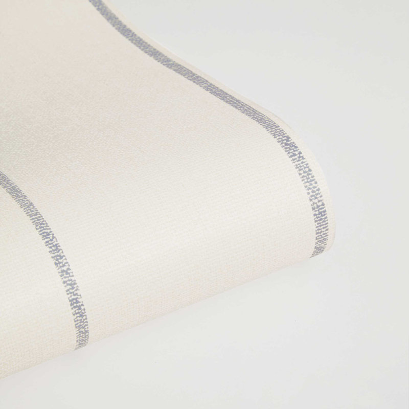 Bursa Stripe Textured Peel and Stick Wallpaper By Pure Salt, White