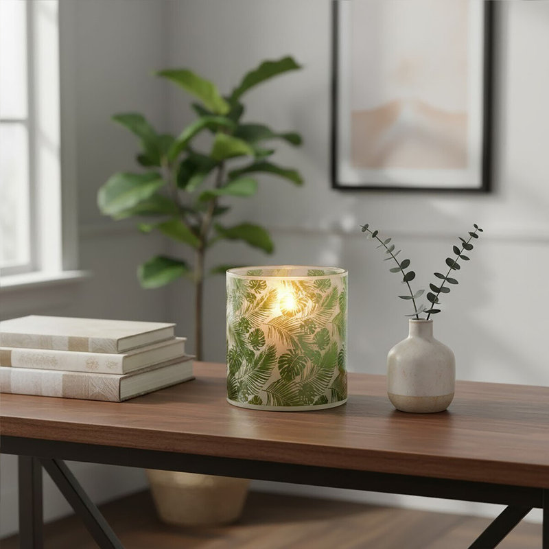 Glass Tabletop Hurricane, 20cm H x 20cm W x 20cm D