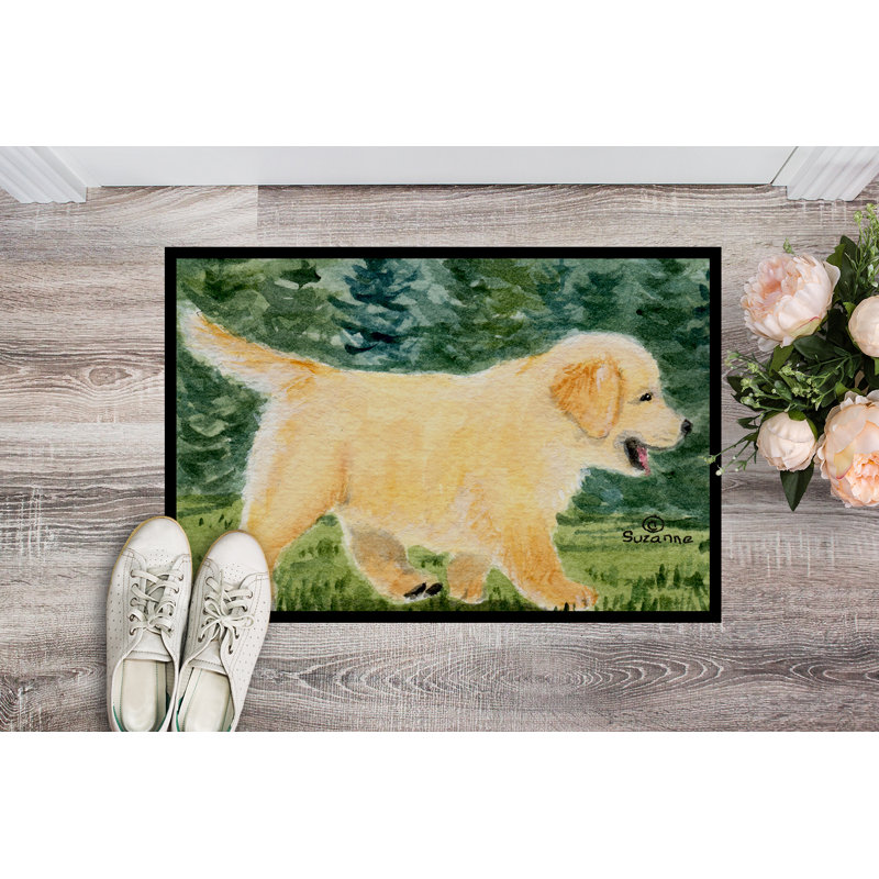 Paillasson d’intérieur anti-dérapant texola Golden Retriever, Rectangle 2 pi x 3 pi