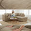Jumbo Cord Upholstered Corner Sofa Small Back Cushion with Foot Stool -468277973-444416520