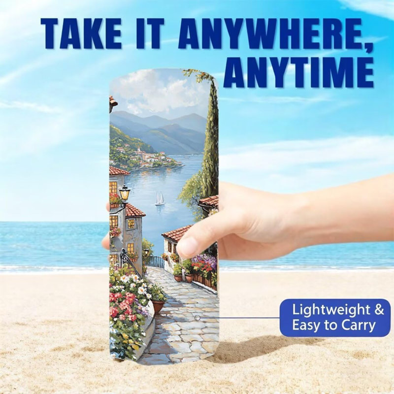 Petite serviette de plage surdimensionnée en microfibre légère TG