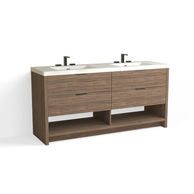 Vue 72" W Freestanding Double Bathroom Vanity