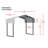 Metal Canopy 10 X 6 X 7 Ft. Eggshell-95763688