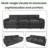 100" Modern Chenille 3-Seater Sofa-1627259053