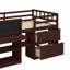 Twin Size Compact Loft Bed With Mobile Desk Shelf And Drawers-1150659247