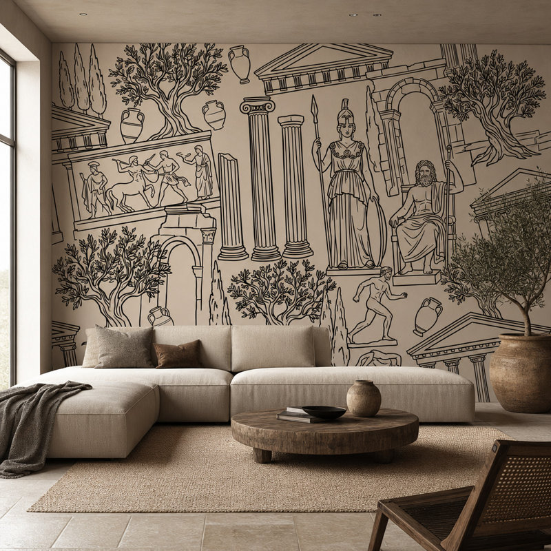 Décoration murale amovible classique Walls, Non-Woven Nonpasted, 200"x120"