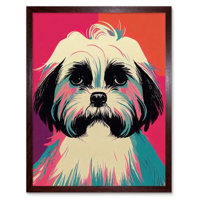 Modern Cute Shih Tzu Dog - Print