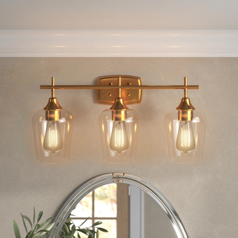 Castonguay 3-Light Dimmable Gold Vanity Light