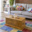 Acacia Wood Hand Carved Chest Coffee Table