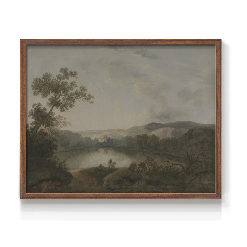 Paysages rétro-CCIX - reproduction encadrée, H 8 po x l 10 po, Noyer