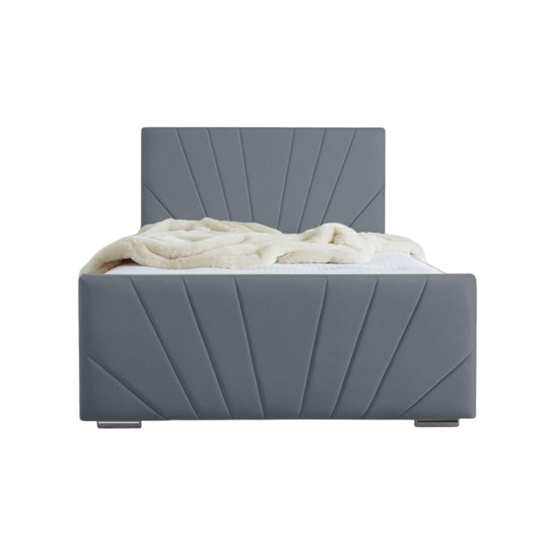 Ebenezer Upholstered Platform Bed, Charcoal, Kingsize (5')