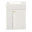 Meuble-lavabo flottant moderne de 18,5 po avec lavabo en résine - parfait pour les petites salles de bain, rangement à gauche