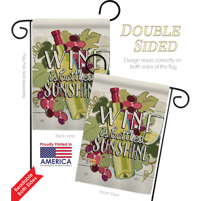 Double Sided 18.5'' H x 13'' W Polyester Flag Set