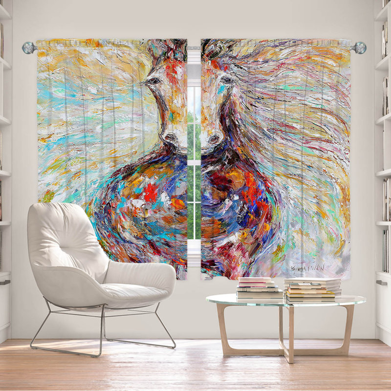 Ensemble de rideaux en polyester 2 pièces Knisley, L 40 po x L 61 po