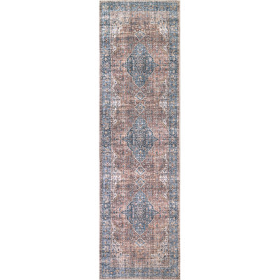 ELISE 2.6X7.6 6305-351 RED/BLUE/BEIGE